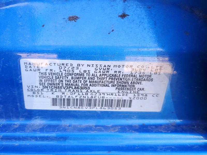 Aukcja sprzedaży 2023 Nissan Versa, vin: 3N1CN8EV3PL863053, numer aukcji: 46156756