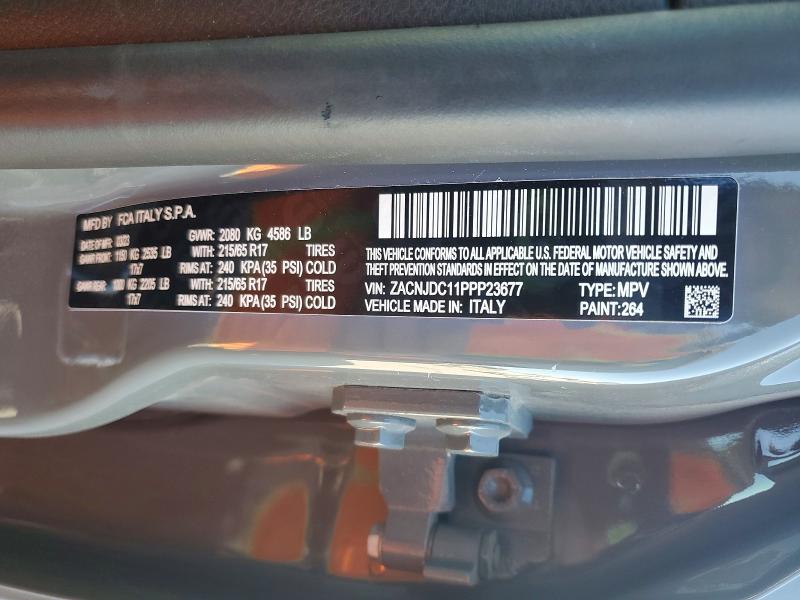 Продажа на аукционе авто 2023 Jeep Renegade, vin: ZACNJDC11PPP23677, номер лота: 45499806
