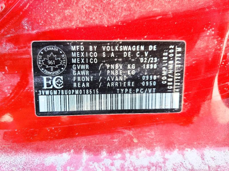 Aukcja sprzedaży 2023 Volkswagen Jetta, vin: 3VWGM7BU0PM018515, numer aukcji: 79447715