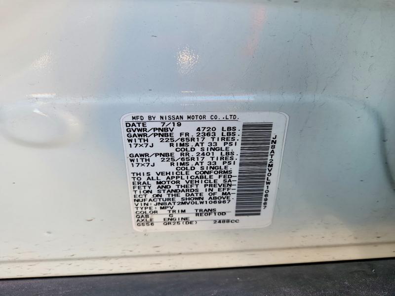 Продажа на аукционе авто 2020 Nissan Rogue, vin: JN8AT2MV0LW106967, номер лота: 45875566