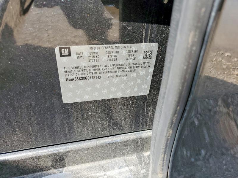 Продаж на аукціоні авто 2016 Cadillac Cts, vin: 1G6AS5SS8G0118143, номер лоту: 45711986