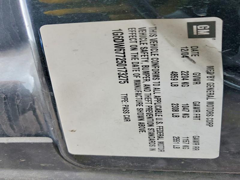 Auction sale of the 2005 Cadillac Sts, vin: 1G6DW677250173275, lot number: 47763036