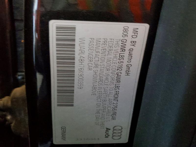 Aukcja sprzedaży 2006 Audi S4, vin: WUARL48H76K900359, numer aukcji: 47235866