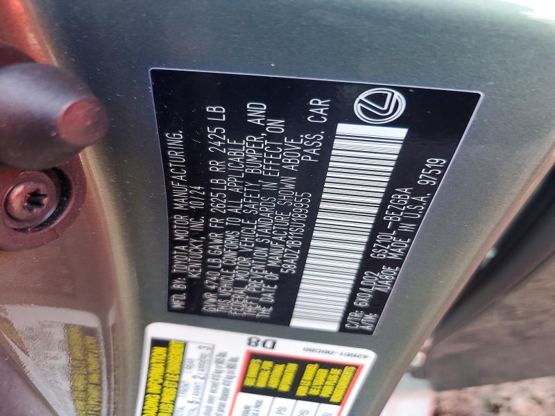 Aukcja sprzedaży 2025 Lexus Es 350, vin: 58ADZ1B11SU189955, numer aukcji: 46260506