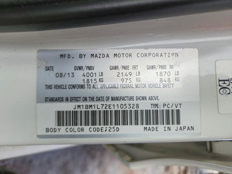 Продаж на аукціоні авто 2014 Mazda 3, vin: JM1BM1L72E1105328, номер лоту: 45505996