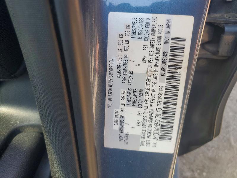 46919636 :رقم المزاد ، JM1DE1KY6E0178143 vin ، 2014 Mazda Mazda2 مزاد بيع