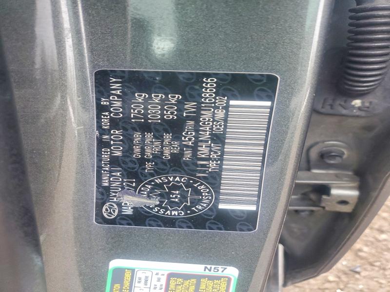 47520966 :رقم المزاد ، KMHLN4AG9MU168666 vin ، 2021 Hyundai Elantra مزاد بيع