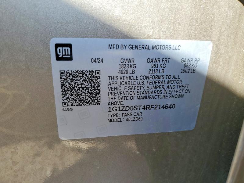 2024 Chevrolet Malibu მანქანა იყიდება აუქციონზე, vin: 1G1ZD5ST4RF214640, აუქციონის ნომერი: 46586976
