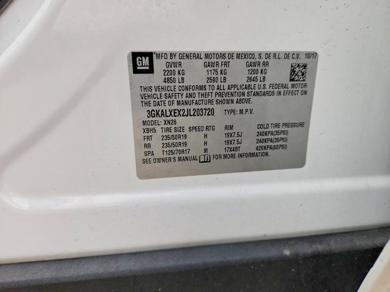 2018 Gmc Terrain მანქანა იყიდება აუქციონზე, vin: 3GKALXEX2JL203720, აუქციონის ნომერი: 46713226