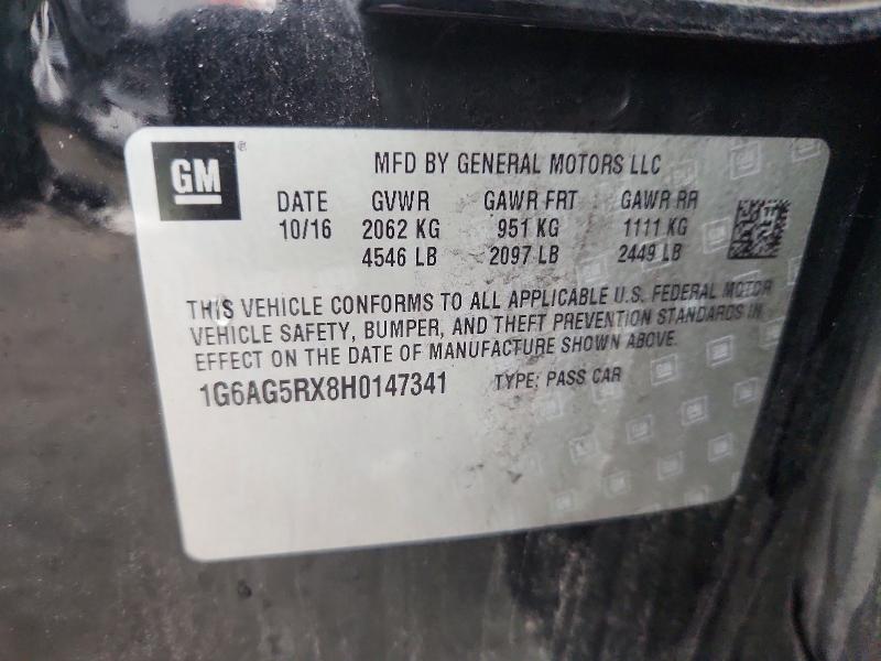 Продажа на аукционе авто 2017 Cadillac Ats, vin: 1G6AG5RX8H0147341, номер лота: 41930386