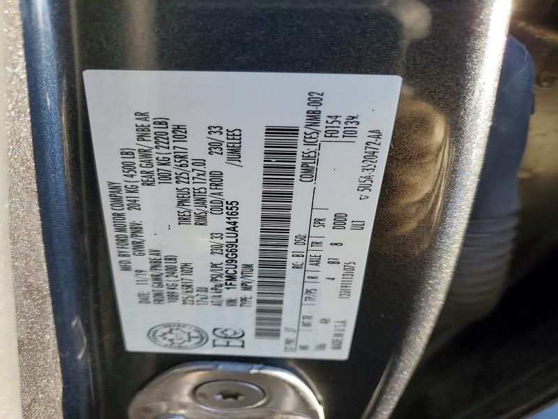 79776345 :رقم المزاد ، 1FMCU9G69LUA41655 vin ، 2020 Ford Truck/van Escape Se 4dr Awd مزاد بيع