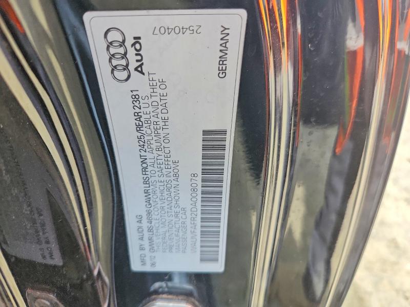 Aukcja sprzedaży 2013 Audi A5, vin: WAUVFAFR2DA008078, numer aukcji: 46976556