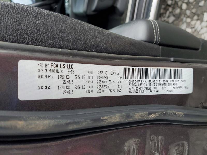 Aukcja sprzedaży 2015 Dodge Durango, vin: 1C4RDJEG7FC764362, numer aukcji: 46638036