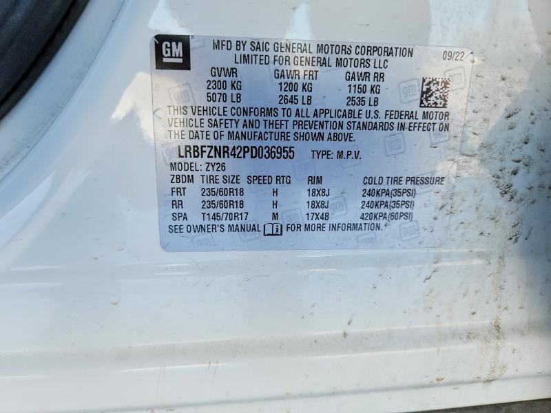 42071596 :رقم المزاد ، LRBFZNR42PD036955 vin ، 2023 Buick Envision مزاد بيع