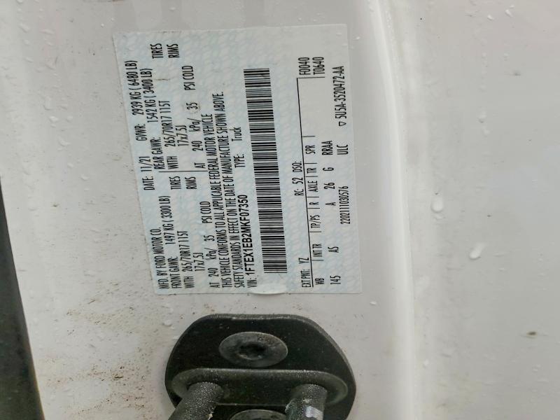 Продаж на аукціоні авто 2021 Ford F150, vin: 1FTEX1EB2MKF07350, номер лоту: 77890975