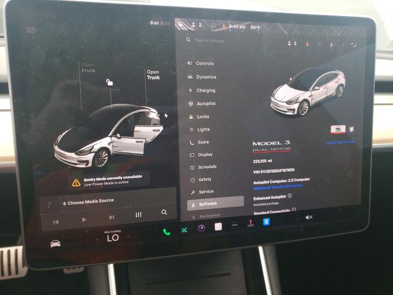 Продаж на аукціоні авто 2018 Tesla Model 3, vin: 5YJ3E1EB0JF187659, номер лоту: 45503456