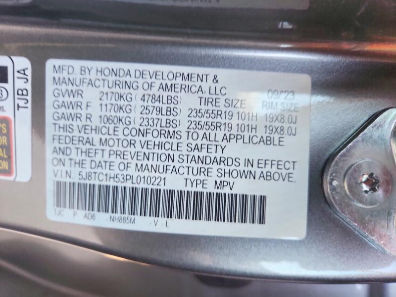 Продажа на аукционе авто 2023 Acura Rdx, vin: 5J8TC1H53PL010221, номер лота: 46138166