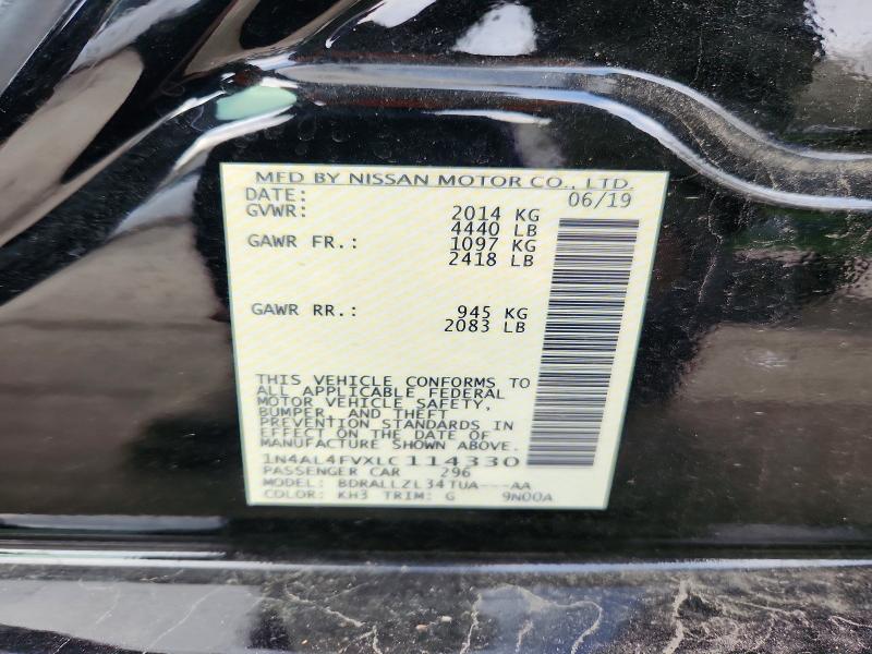 Aukcja sprzedaży 2020 Nissan Altima, vin: 1N4AL4FVXLC114330, numer aukcji: 41789326