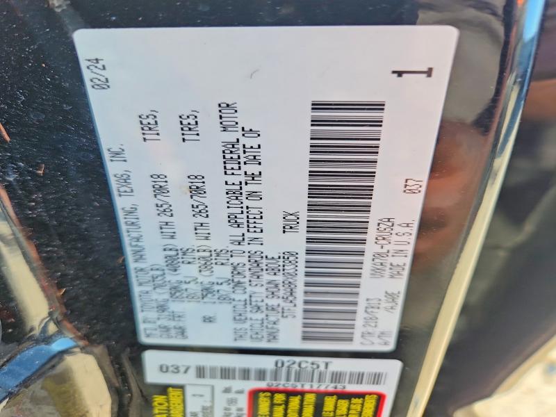 52426556 :رقم المزاد ، 5TFLA5AA8RX033850 vin ، 2024 Toyota Tundra مزاد بيع