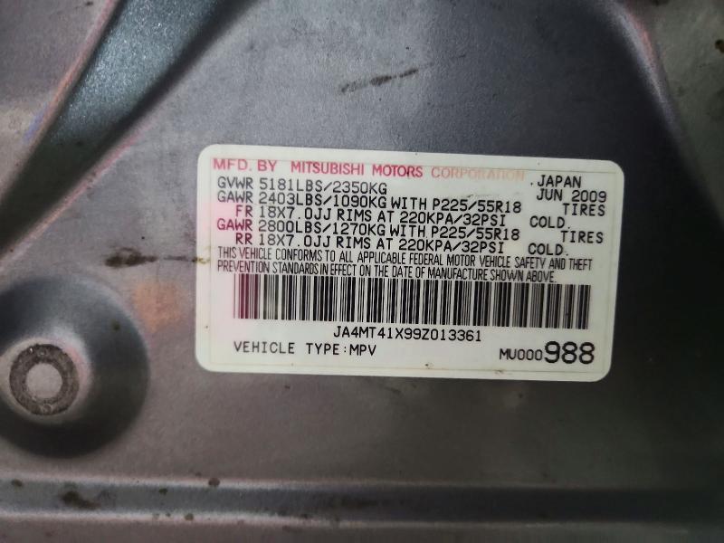 Продаж на аукціоні авто 2009 Mitsubishi Outlander, vin: JA4MT41X99Z013361, номер лоту: 79958925