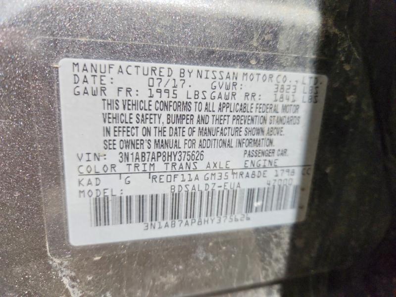 Aukcja sprzedaży 2017 Nissan Sentra, vin: 3N1AB7AP8HY375626, numer aukcji: 46681956