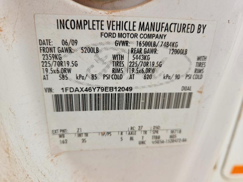45837326 :رقم المزاد ، 1FDAX46Y79EB12049 vin ، 2009 Ford F450 مزاد بيع