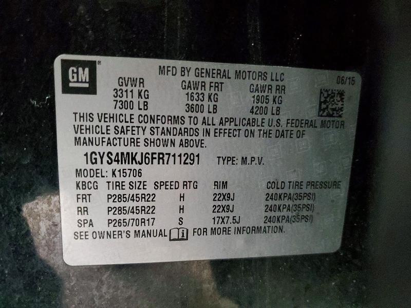 Продаж на аукціоні авто 2015 Cadillac Escalade, vin: 1GYS4MKJ6FR711291, номер лоту: 41672706