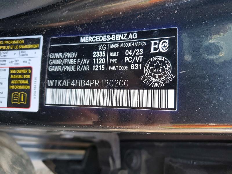 Продаж на аукціоні авто 2023 Mercedes-benz C, vin: W1KAF4HB4PR130200, номер лоту: 79929795