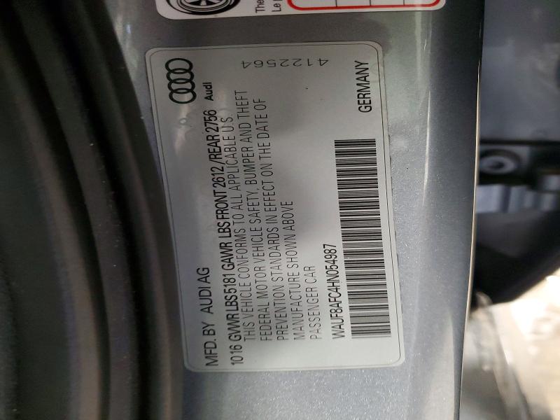 46419436 :رقم المزاد ، WAUF8AFC4HN054987 vin ، 2017 Audi A6 مزاد بيع