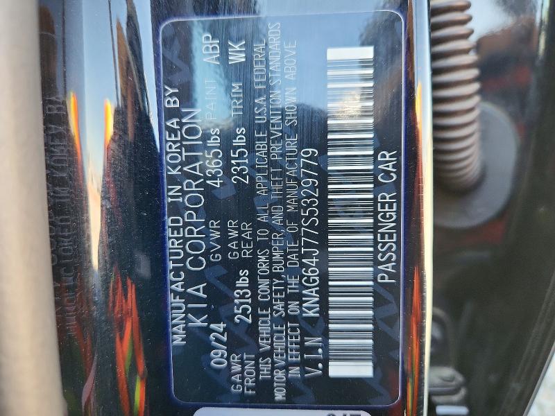 Aukcja sprzedaży 2025 Kia K5, vin: KNAG64J77S5329779, numer aukcji: 47569766