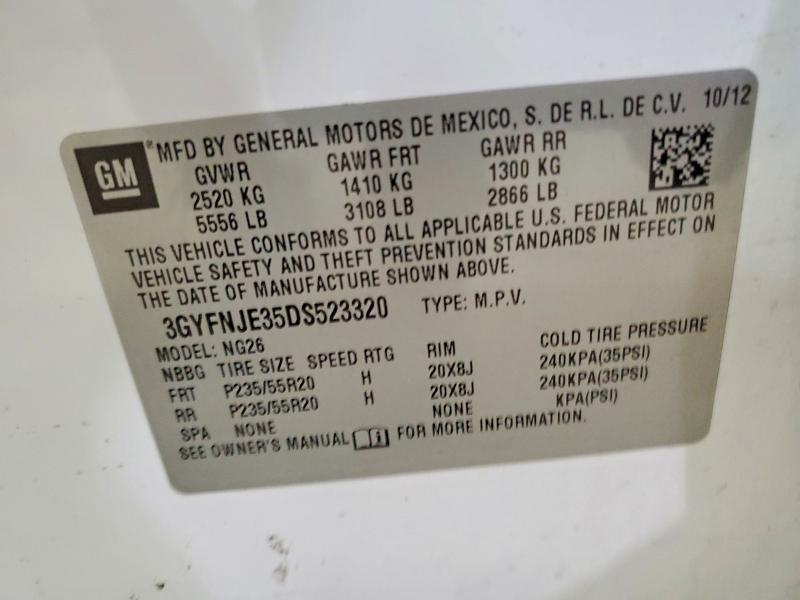 Продаж на аукціоні авто 2013 Cadillac Srx, vin: 3GYFNJE35DS523320, номер лоту: 47611896
