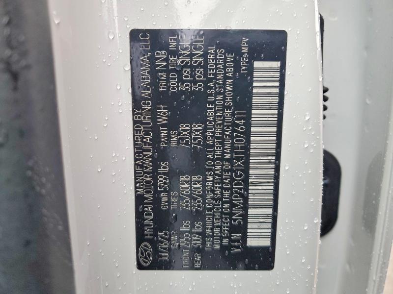 2026 Hyundai Santa Fe Hybrid მანქანა იყიდება აუქციონზე, vin: 5NMP2DG1XTH076411, აუქციონის ნომერი: 79604065