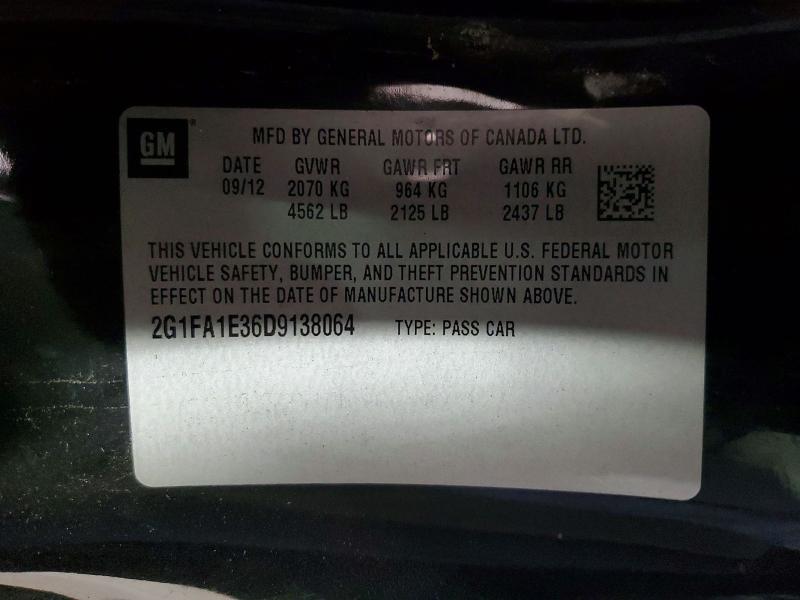 2013 Chevrolet Camaro მანქანა იყიდება აუქციონზე, vin: 2G1FA1E36D9138064, აუქციონის ნომერი: 79248395