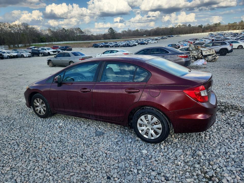2012 Honda Civic მანქანა იყიდება აუქციონზე, vin: 2HGFB2F5XCH596223, აუქციონის ნომერი: 77573475