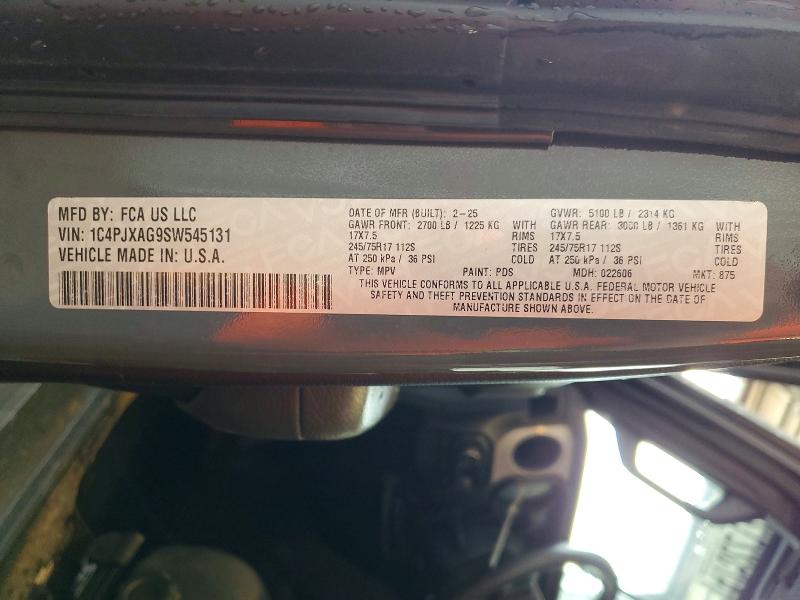 Aukcja sprzedaży 2025 Jeep Wranger, vin: 1C4PJXAG9SW545131, numer aukcji: 47522126
