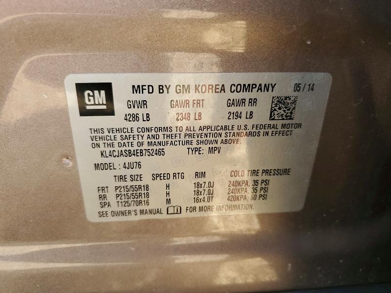 Продаж на аукціоні авто 2014 Buick Encore, vin: KL4CJASB4EB752465, номер лоту: 47640066