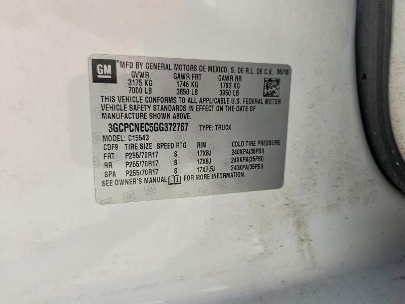 Aukcja sprzedaży 2016 Chevrolet Silverado, vin: 3GCPCNEC5GG372767, numer aukcji: 47575426
