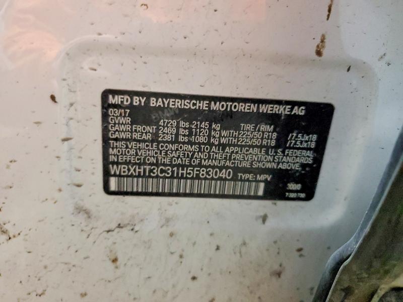 Продажа на аукционе авто 2017 Bmw X1, vin: WBXHT3C31H5F83040, номер лота: 48327746