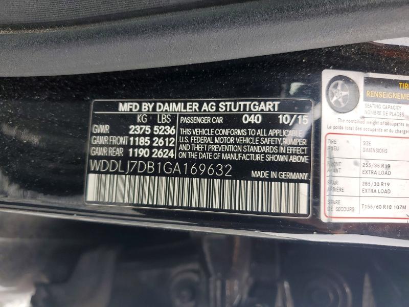Aukcja sprzedaży 2016 Mercedes-benz Cls, vin: WDDLJ7DB1GA169632, numer aukcji: 46365766