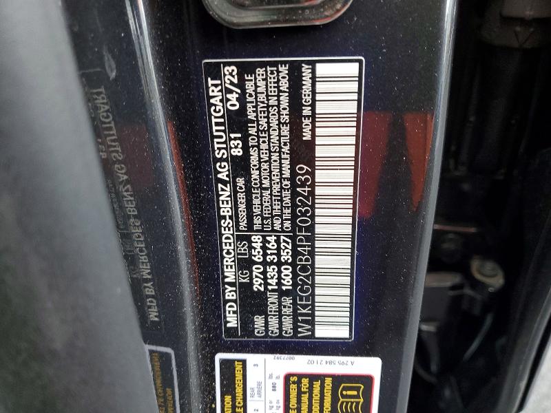 79701265 :رقم المزاد ، W1KEG2CB4PF032439 vin ، 2023 Mercedes-benz Eqe Sedan مزاد بيع