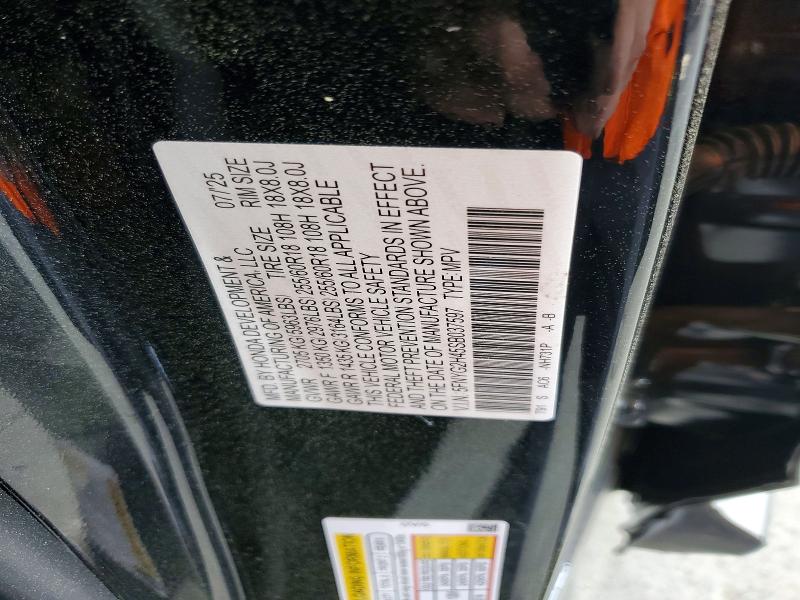 2025 Honda Pilot მანქანა იყიდება აუქციონზე, vin: 5FNYG2H45SB037597, აუქციონის ნომერი: 47722616