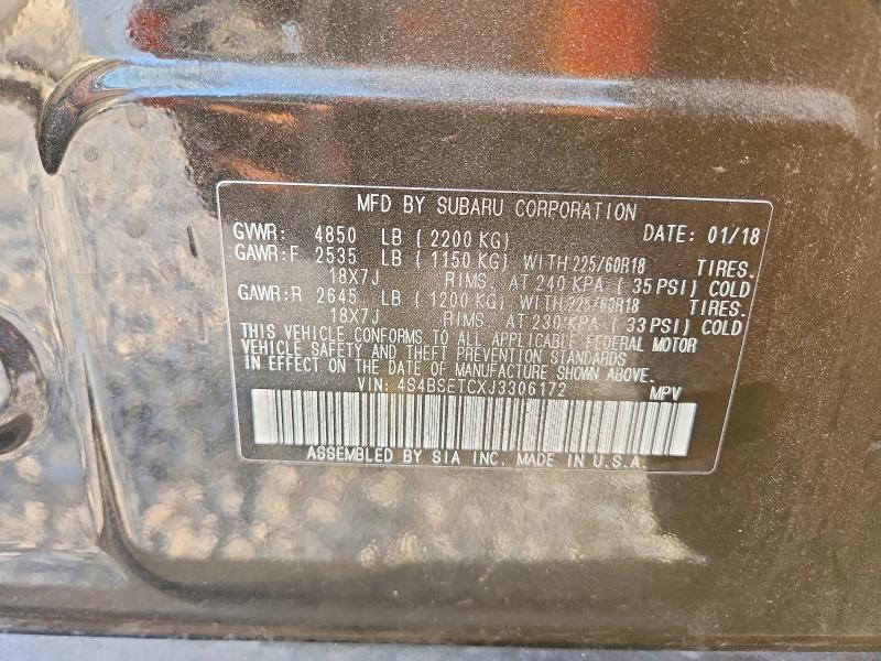Продажа на аукционе авто 2018 Subaru Outback, vin: 4S4BSETCXJ3306172, номер лота: 47202306