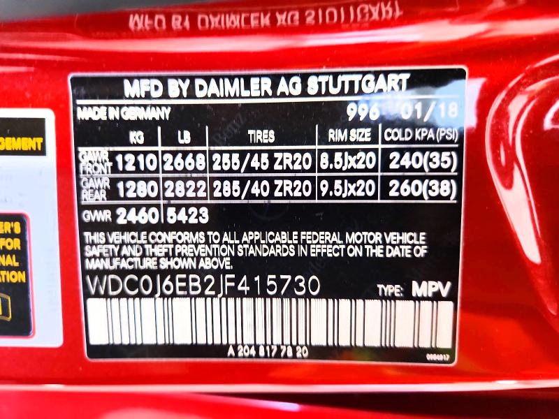 Продажа на аукционе авто 2018 Mercedes-benz Glc Coupe, vin: WDC0J6EB2JF415730, номер лота: 79630435