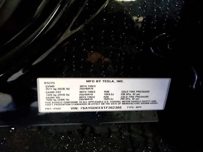 Продажа на аукционе авто 2026 Tesla Model Y, vin: 7SAYGDEEXTF362386, номер лота: 45599996