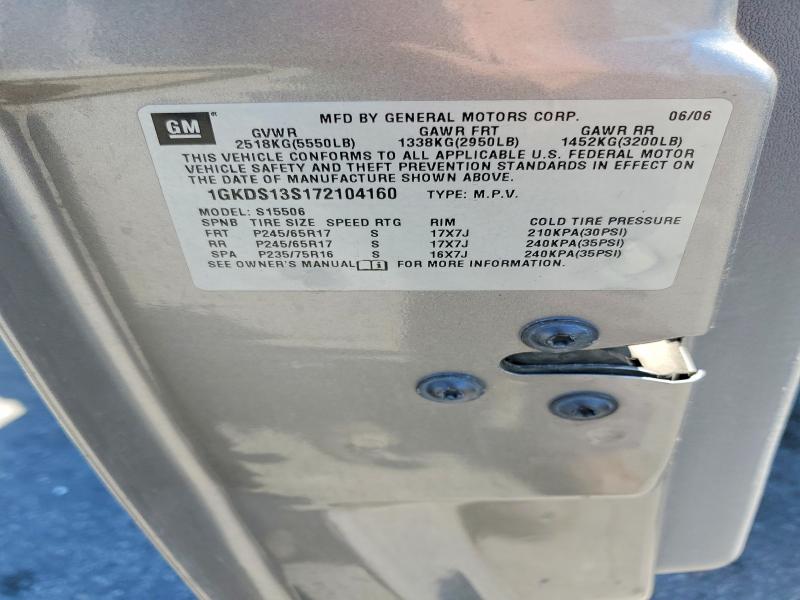2007 Gmc Envoy მანქანა იყიდება აუქციონზე, vin: 1GKDS13S172104160, აუქციონის ნომერი: 47458696