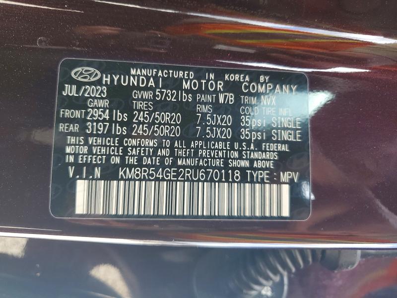 Продаж на аукціоні авто 2024 Hyundai Palisade, vin: KM8R54GE2RU670118, номер лоту: 79449815