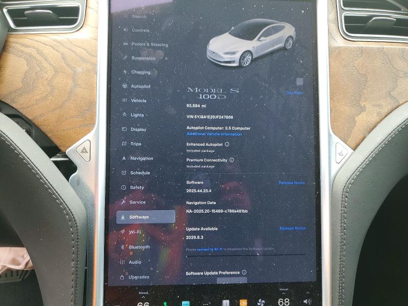 2018 Tesla Model S მანქანა იყიდება აუქციონზე, vin: 5YJSA1E20JF247866, აუქციონის ნომერი: 48342666