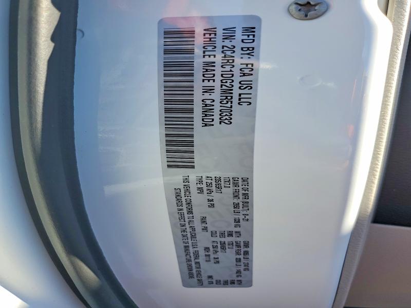 79669015 :رقم المزاد ، 2C4RC1DG2MR570332 vin ، 2021 Chrysler Voyager مزاد بيع