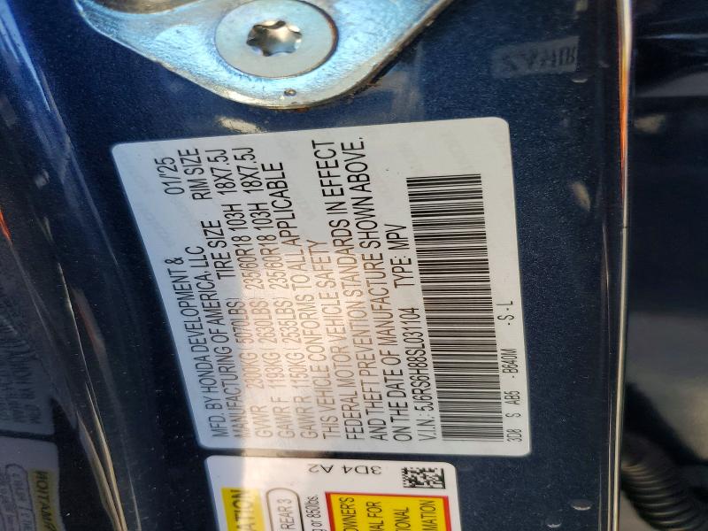 Aukcja sprzedaży 2025 Honda Cr-v, vin: 5J6RS6H88SL031104, numer aukcji: 46236266