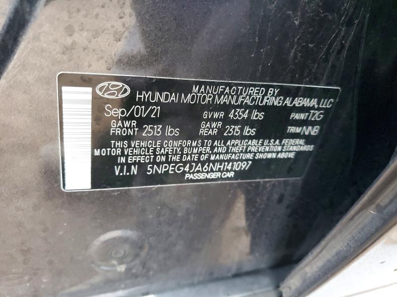 Продаж на аукціоні авто 2022 Hyundai Sonata, vin: 5NPEG4JA6NH141097, номер лоту: 45700416